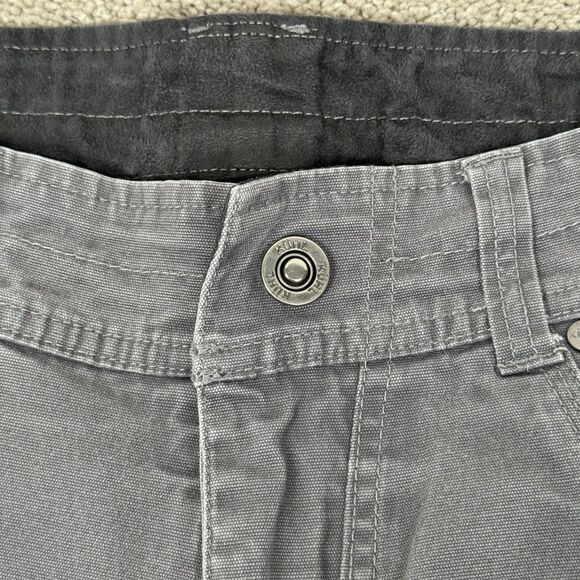 Kuhl Pants Mens 36x32 Gray Kanvus Jean Vintage Patina Dye Straight Leg Canvas - Picture 4 of 12